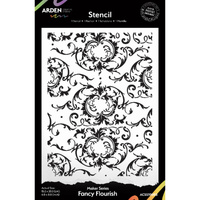 Arden Creative 6”x8” Stencil - Vintage Maker - Fancy Flourish
