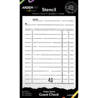 Arden Creative 4”x6” Stencil - Vintage Maker - Guest Check