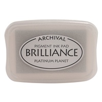 Memento Pigment Ink Pad Brilliance Platinum Planet