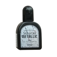 StazOn Craft Ink Refill Reinker 15ml Metallic Silver