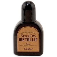 StazOn Craft Ink Refill Reinker 15ml Metallic Copper