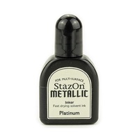 StazOn Craft Ink Refill Reinker 15ml Metallic Platinum