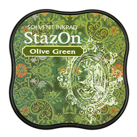 StazOn Craft Ink Pad Midi Olive Green