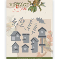 Jeanine's Art Die - Vintage Birds - Birdhouses - JAD10172