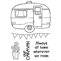 Woodware Clear Stamps Caravan
