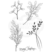 Woodware Clear Stamps Christmas Greenery