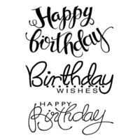 Woodware Clear Stamps Big Birthday Words