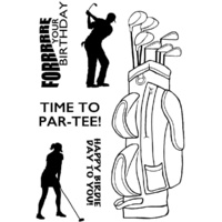 Woodware Clear Stamps Ready to Tee Off - Golf