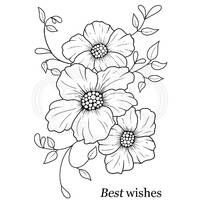 Woodware Clear Stamps By Jane Gill Petal Trio