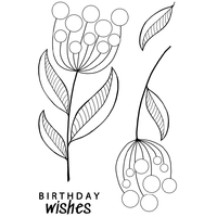 Woodware Clear Stamps Bubble Bloom Jeanie