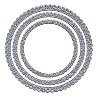 Scrap Dragon Dies Scallop Ribbon Circle