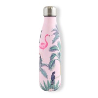 KaiserStyle Aussie Designed 500ml Metal Water Drink Bottle Flamingo Lush