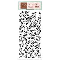 Stamperia 12 x 25cm Thick Stencil Create Happiness Welcome Home Leaf Pattern KSTDL75