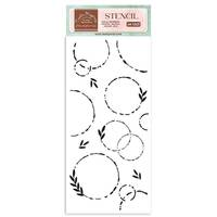 Stamperia 12 x 25cm Thick Stencil Create Happiness Welcome Home Garlands KSTDL76