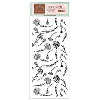 Stamperia 12 x 25cm Thick Stencil Create Happiness Welcome Home Flowers KSTDL78