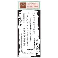 Stamperia 12 x 25cm Thick Stencil Create Happiness Welcome Home Borders KSTDL79