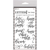 Ranger Letter It Clear Stamp Set 4x6 Encouragement