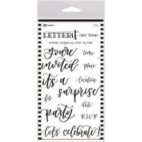 Ranger Letter It Clear Stamp Set 4x6 Invitation