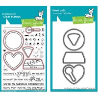 Lawn Fawn Pizza My Heart Stamp+Die Bundle