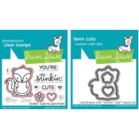Lawn Fawn Stinkin' Cute Stamp+Die Bundle