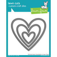 Lawn Fawn Cuts Stitched Heart Stackables Die LF1025 