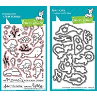 Lawn Fawn Mermaid For You Stamp+Die Bundle
