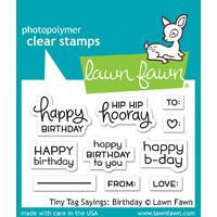 Lawn Fawn Stamps Tiny Tag Sayings Birthday LF1421 