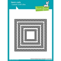 Lawn Fawn Cuts Outside In Stitched Scalloped Square Stackables LF1506