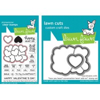 Lawn Fawn how you bean? conversation heart add-on Stamp+Die Bundle