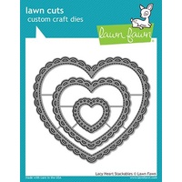 Lawn Fawn Cuts Lacy Heart Stackables Dies LF1562