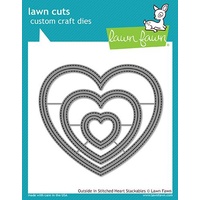 Lawn Fawn Cuts Outside in Stitched Heart Stackables Dies LF1563