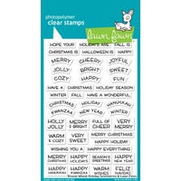 Lawn Fawn Stamps Reveal Wheel Holiday Sentiments LF1772
