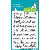 Lawn Fawn Stamps Winter Scripty Sentiments LF1773