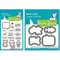 Lawn Fawn Say What? Pets Stamp+Die Bundle