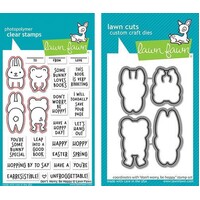 Lawn Fawn Don't Worry, Be Hoppy Stamp+Die Bundle
