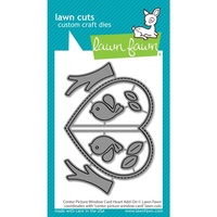 Lawn Fawn Cuts Center Picture Window Card Heart Add-On Die LF2473