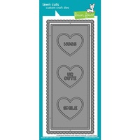 Lawn Fawn Cuts Scalloped Slimline With Hearts: Portrait LF2477