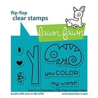 Lawn Fawn Stamps One In A Chameleon Flip Flop LF2512