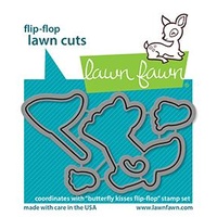 Lawn Fawn Cuts Butterfly Kisses Flip-Flop Dies LF2517