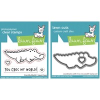 Lawn Fawn Croc My World Stamp and Die Bundle