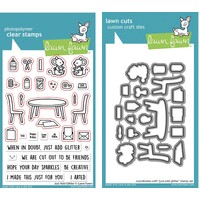 Lawn Fawn Just Add Glitter Stamp and Die Bundle
