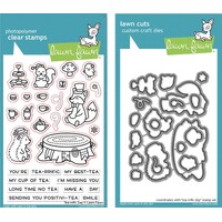 Lawn Fawn Tea-Riffic Day Stamp and Die Bundle