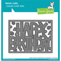 Lawn Fawn - Lawn Cuts - Giant Outlined Happy Birthday: Landscape Die - LF3103