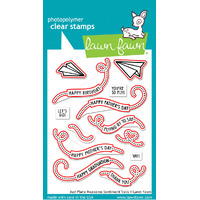 Lawn Fawn - Just Plane Awesome Sentiment Trails Stamp and Die Bundle