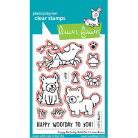 Lawn Fawn - Yappy Birthday Add-on Stamp and Die Bundle