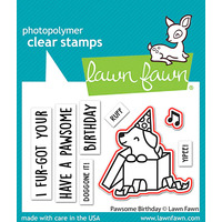 Lawn Fawn - Pawsome Birthday Stamp and Die Bundle