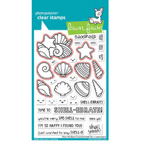 Lawn Fawn - How You Bean? Seashell Add-on Stamp and Die Bundle