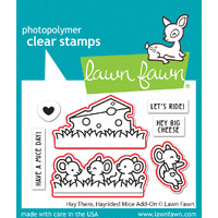 Lawn Fawn - Hay there, Hayrides! Mice Add-on Stamp and Die Bundle
