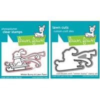 Lawn Fawn Winter Bunny Stamp+Die Bundle