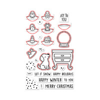 Lawn Fawn - Little Snow Globe: Dog Stamp and Die Bundle